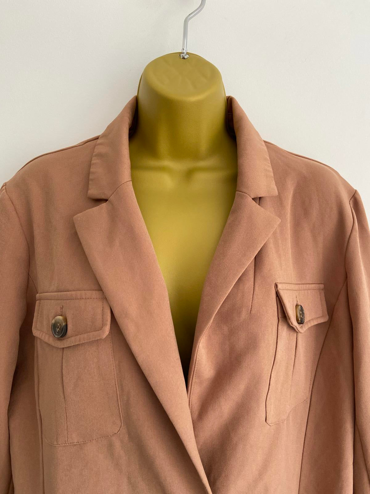 Select Size 14 Light Brown Caramel Blazer Jacket