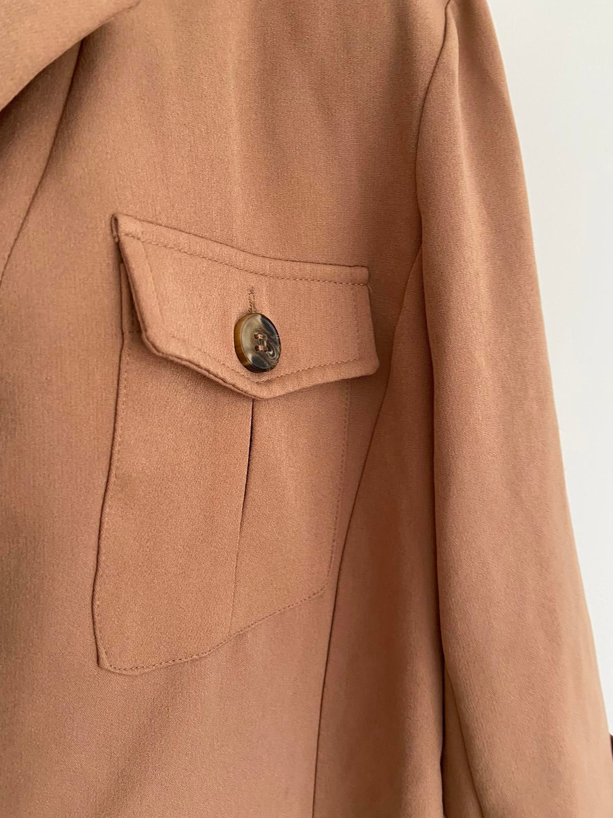 Select Size 14 Light Brown Caramel Blazer Jacket
