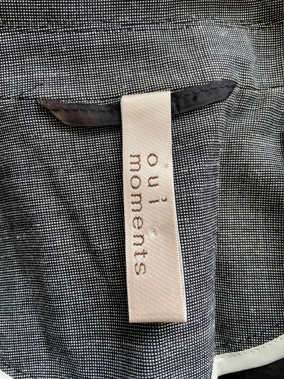 Oui Moments Black & Grey Blazer with Zip Pockets (Size UK 8/10)