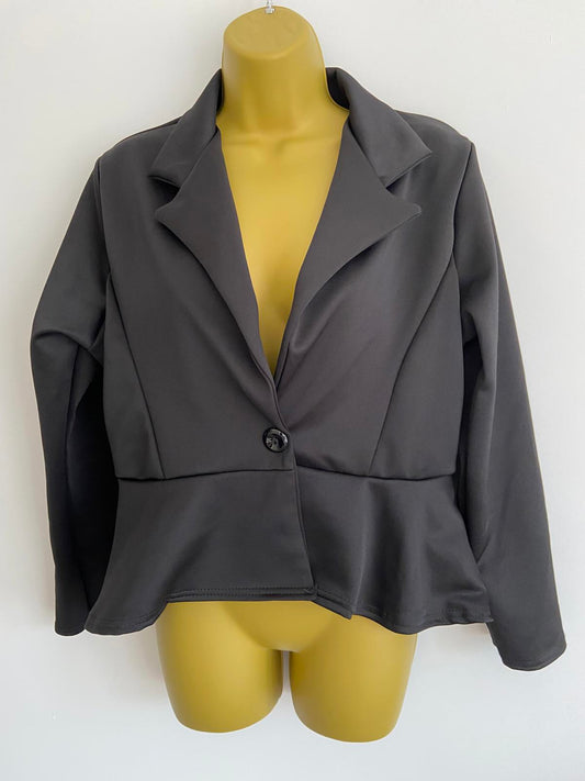 Unbranded Black Peplum Blazer Jacket
