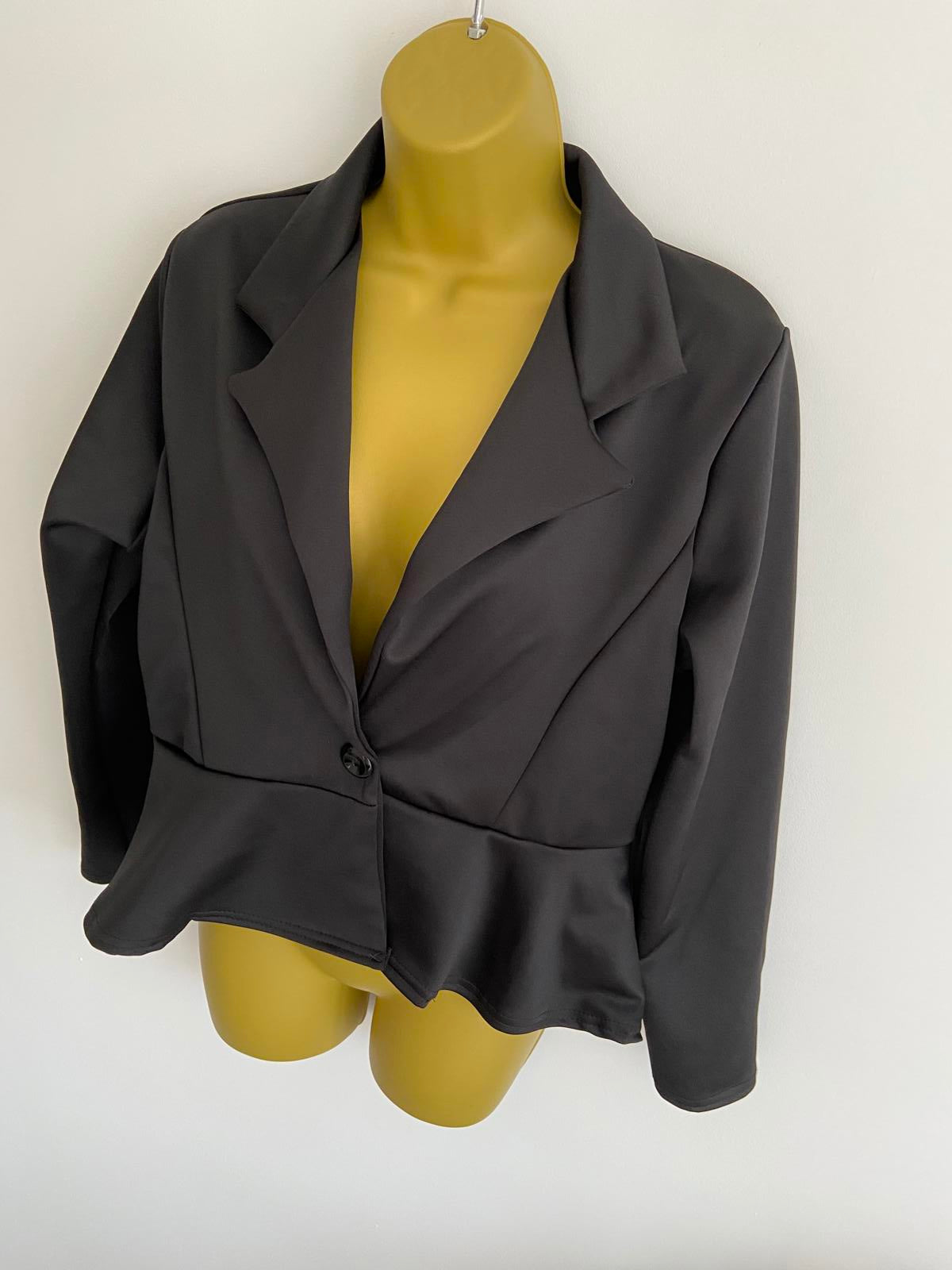 Unbranded Black Peplum Blazer Jacket