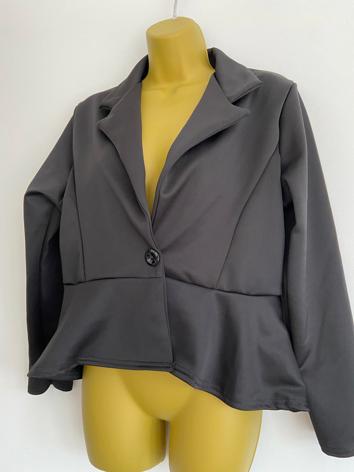 Unbranded Black Peplum Blazer Jacket