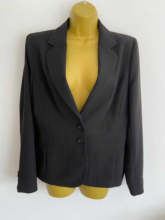 Papaya Size 14 Black Tailored Blazer Jacket