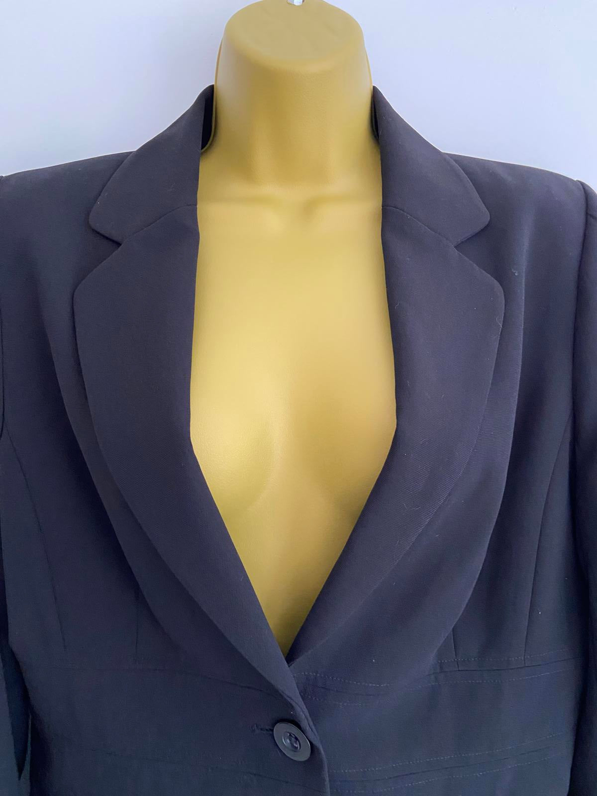 Papaya Size 14 Black Tailored Blazer Jacket