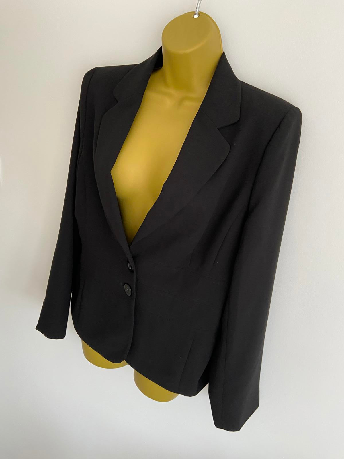 Papaya Size 14 Black Tailored Blazer Jacket