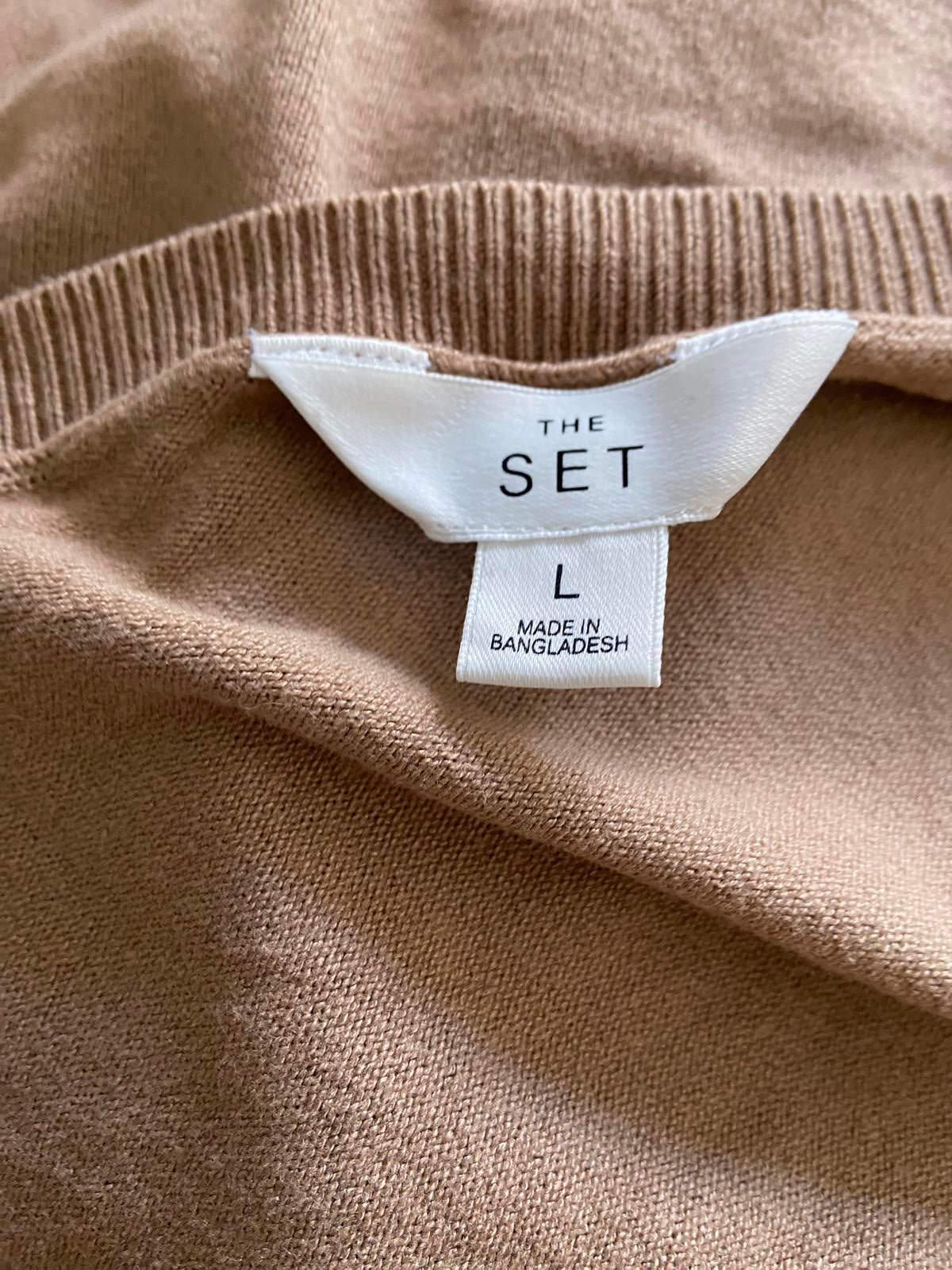 The Set Brown V Neck Sweater - BNWOT, Size Large