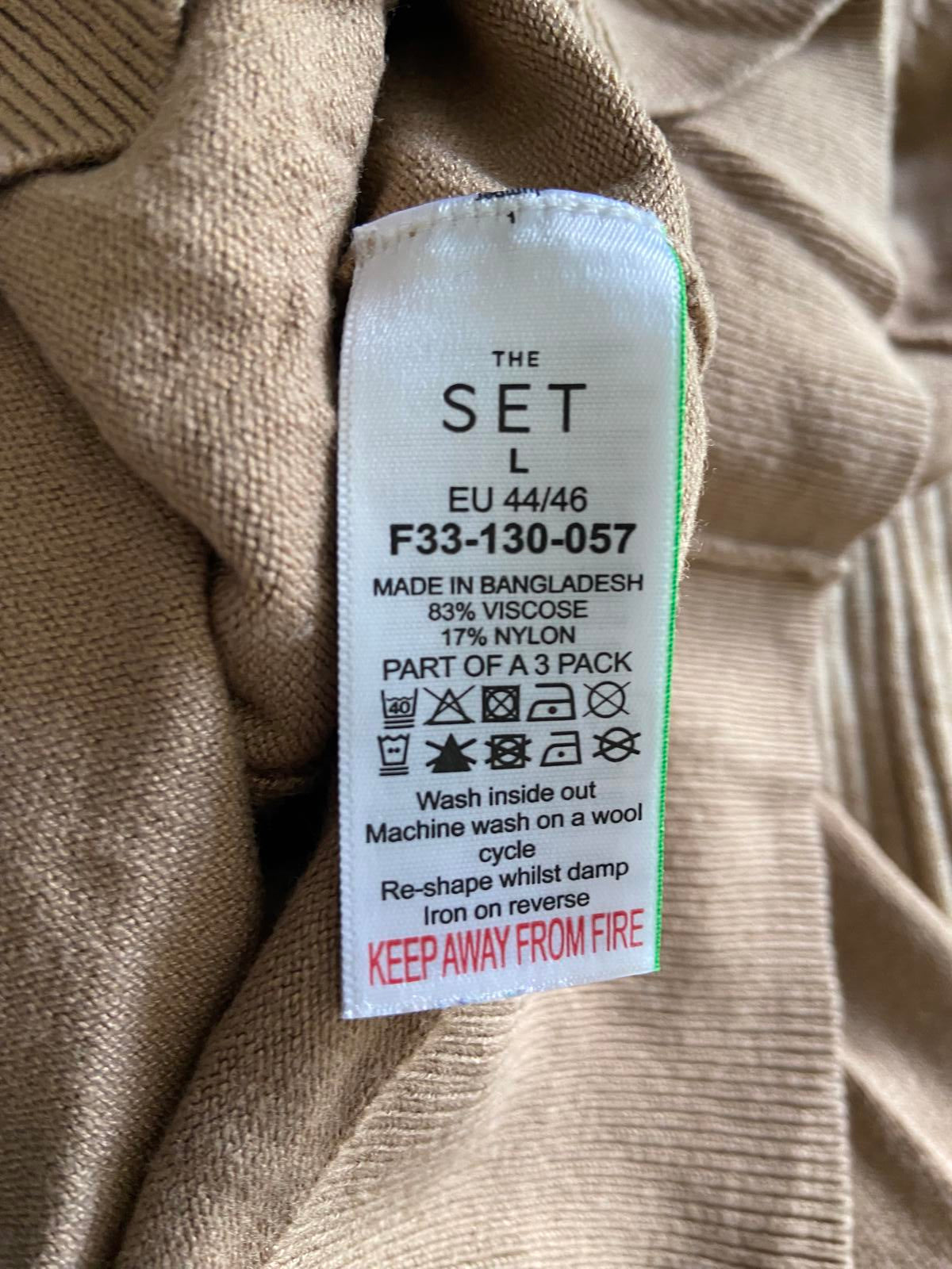 The Set Brown V Neck Sweater - BNWOT, Size Large