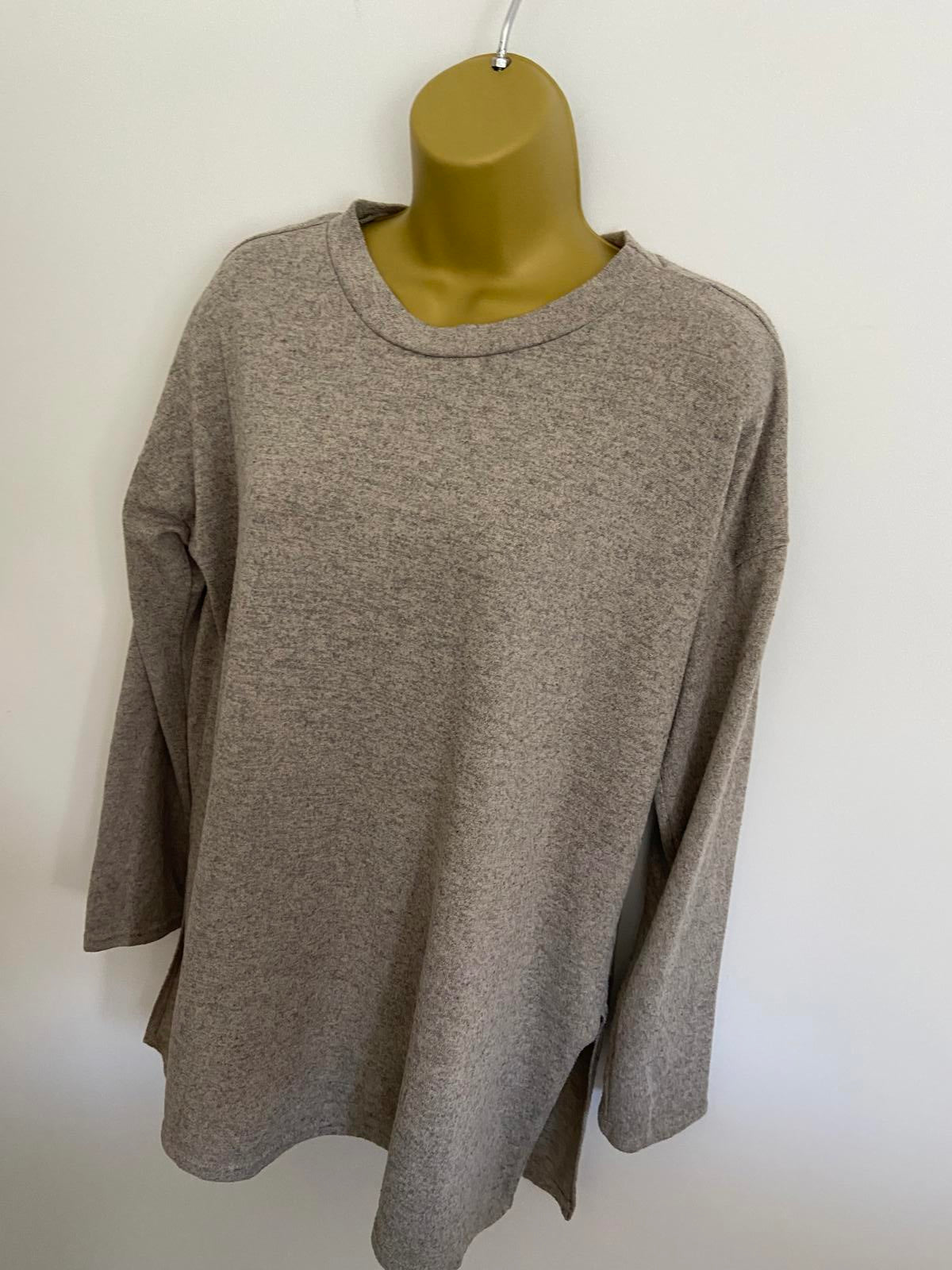 George Marl Grey Lightweight Sweater - Size UK 14