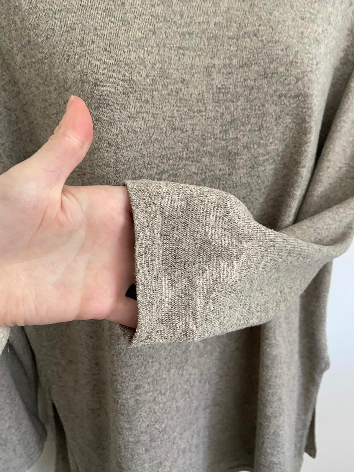 George Marl Grey Lightweight Sweater - Size UK 14