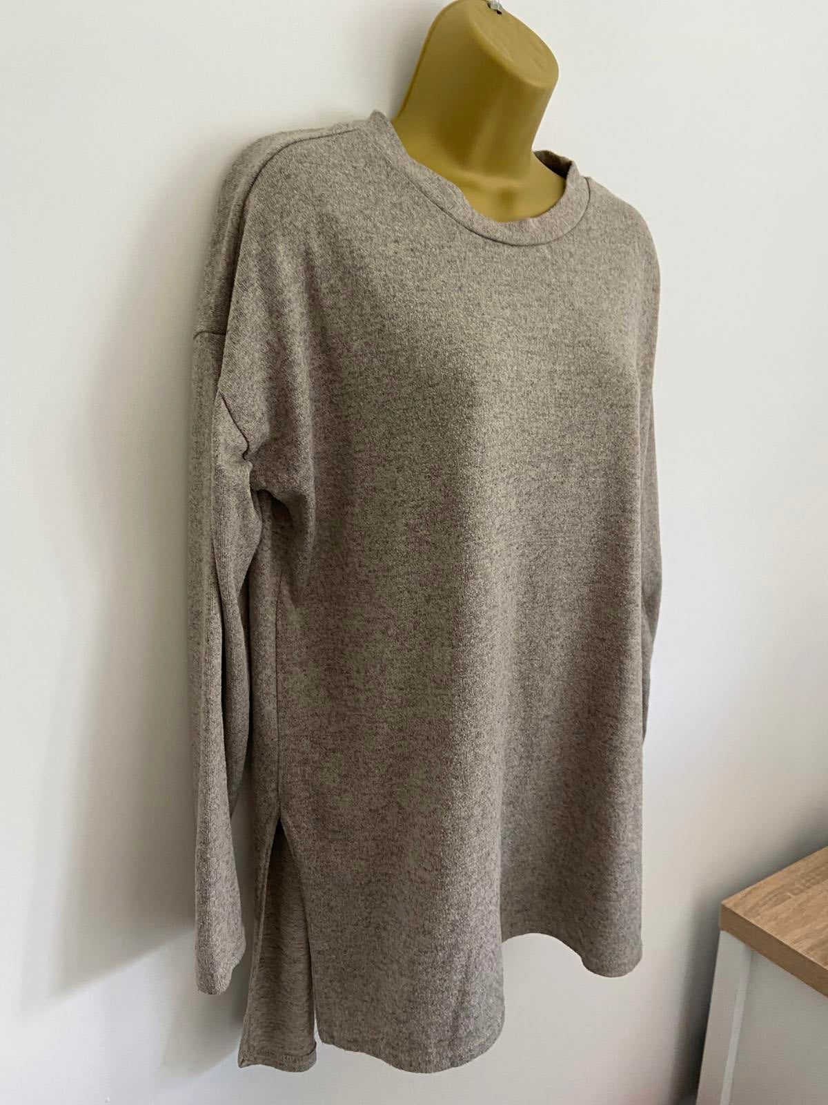 George Marl Grey Lightweight Sweater - Size UK 14