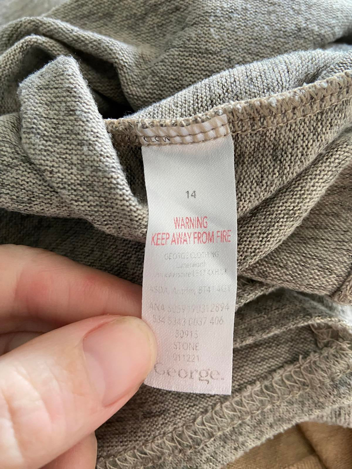 George Marl Grey Lightweight Sweater - Size UK 14