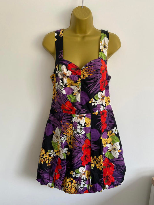 Fever London Size 14 Floral Puff Skirt Dress