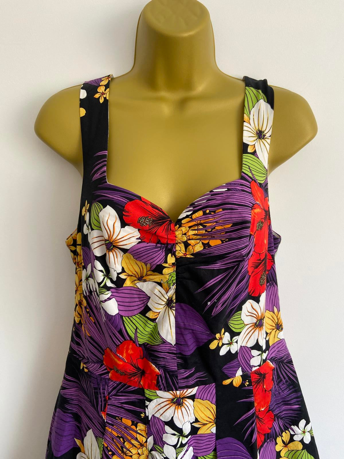 Fever London Size 14 Floral Puff Skirt Dress