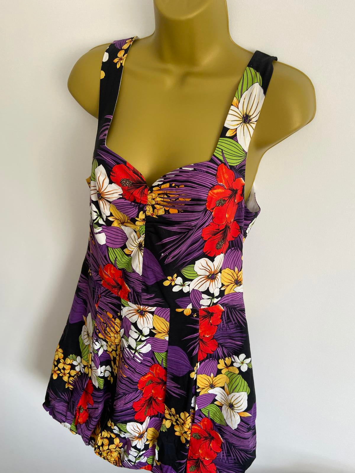 Fever London Size 14 Floral Puff Skirt Dress