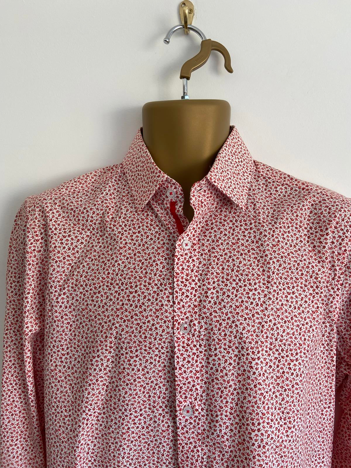 VENTI Modern Fit 15.5" (39) Ditsy Print Men's Shirt