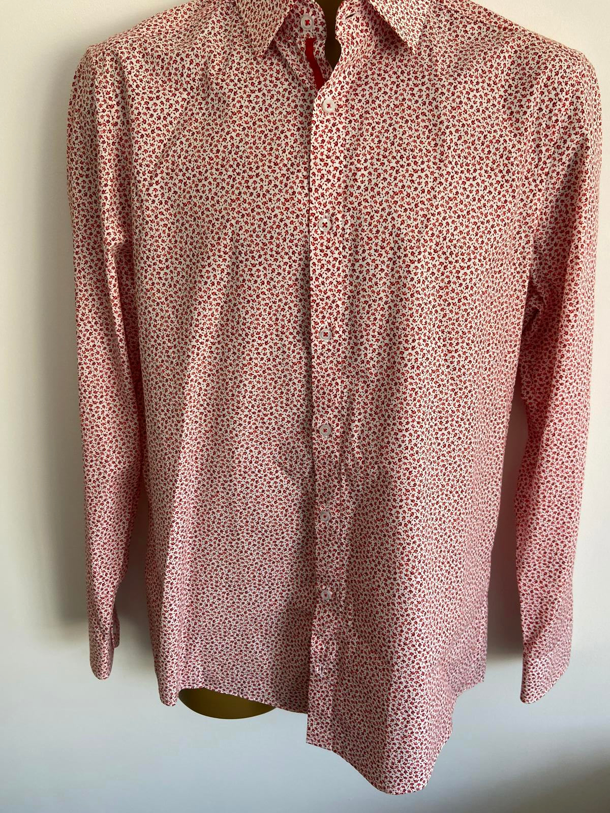 VENTI Modern Fit 15.5" (39) Ditsy Print Men's Shirt