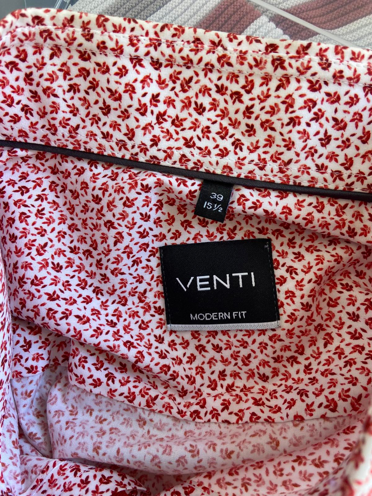 VENTI Modern Fit 15.5" (39) Ditsy Print Men's Shirt