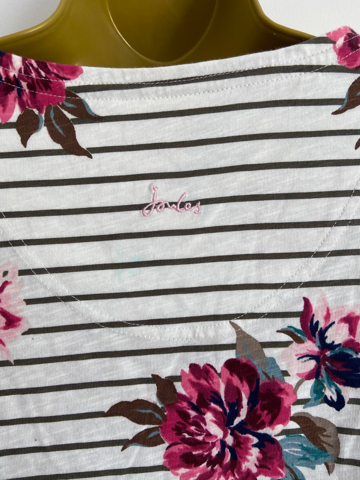 Joules UK Size 6 Striped & Floral Long Sleeve T-shirt