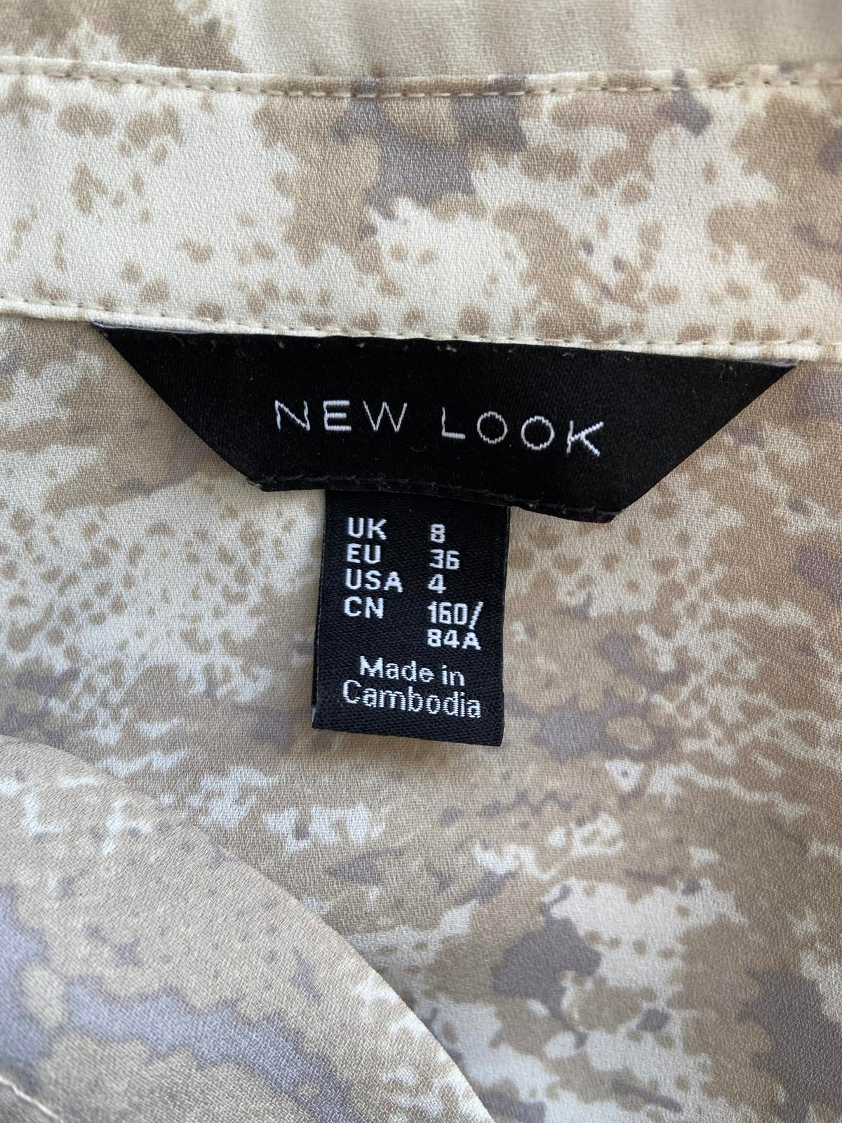 New Look Size 8 Snakeskin Print Shirt