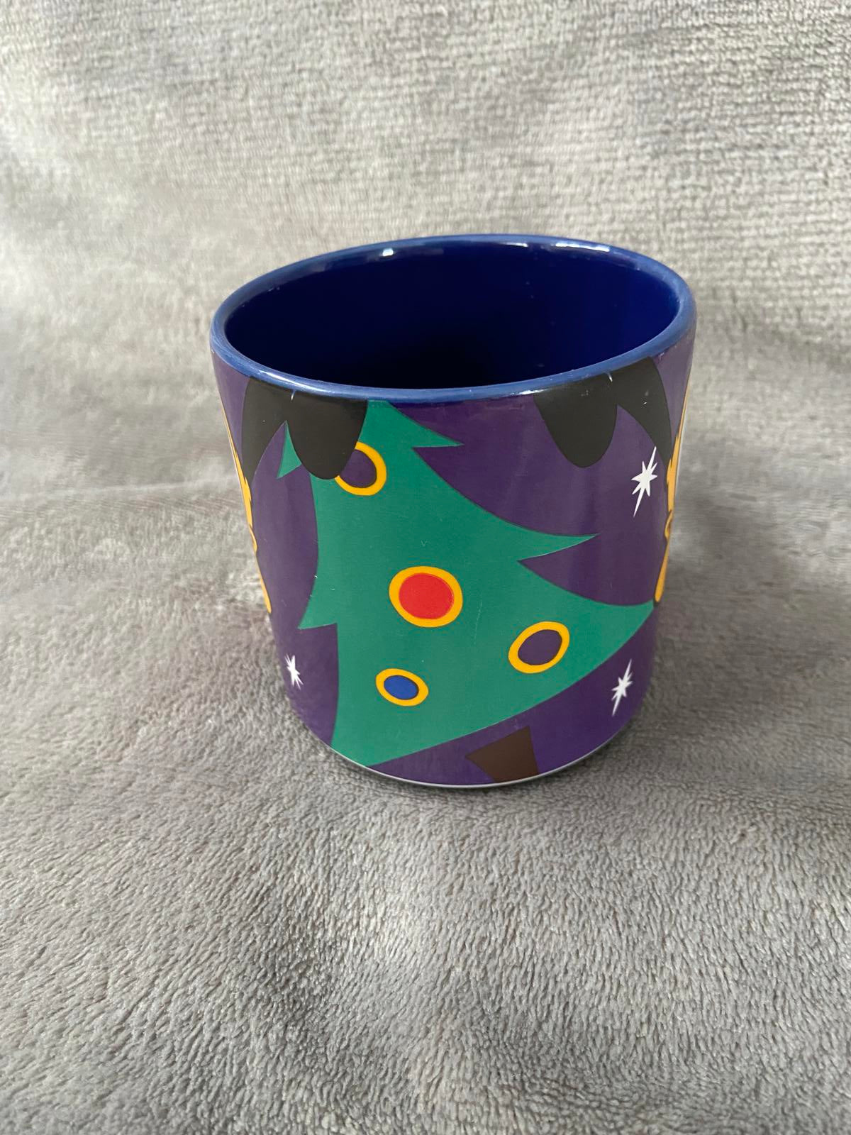 Disney Store Pluto Christmas Mug Purple Festive Coffee Cup Holiday Gift