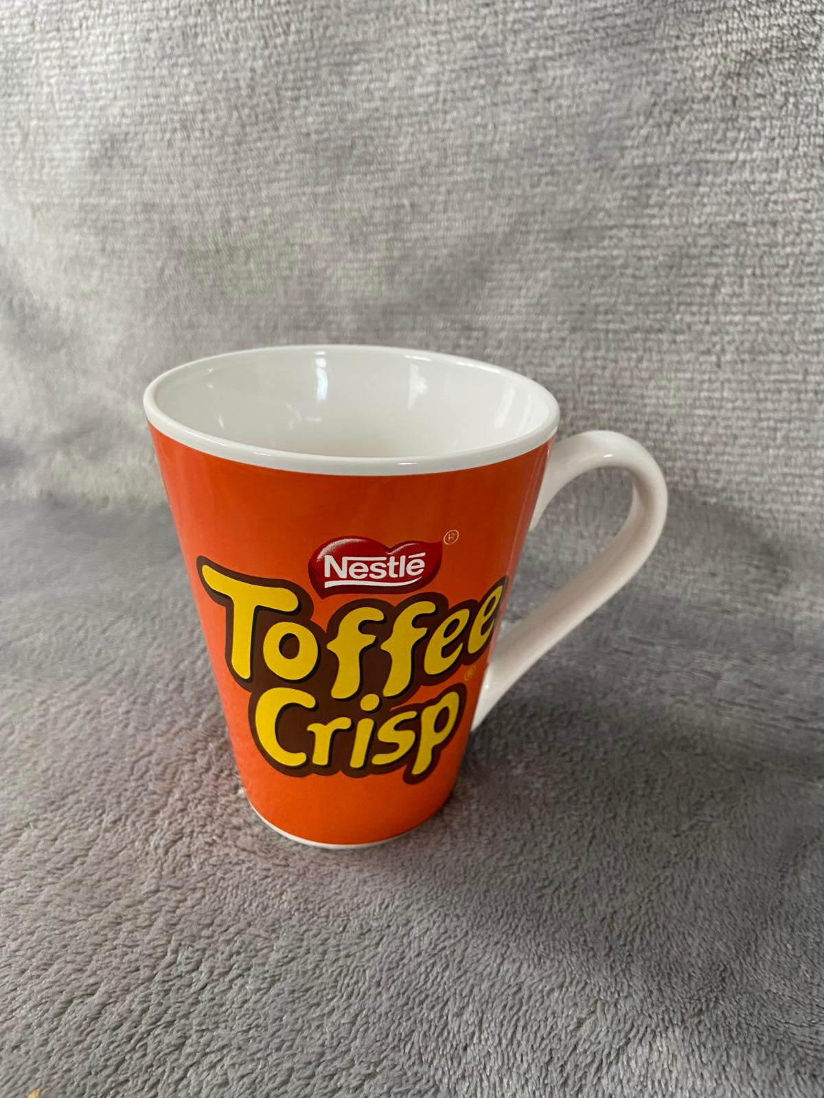 Vintage Nestle Toffee Crisp Orange Ceramic Mug Retro Confectionery Coffee Cup