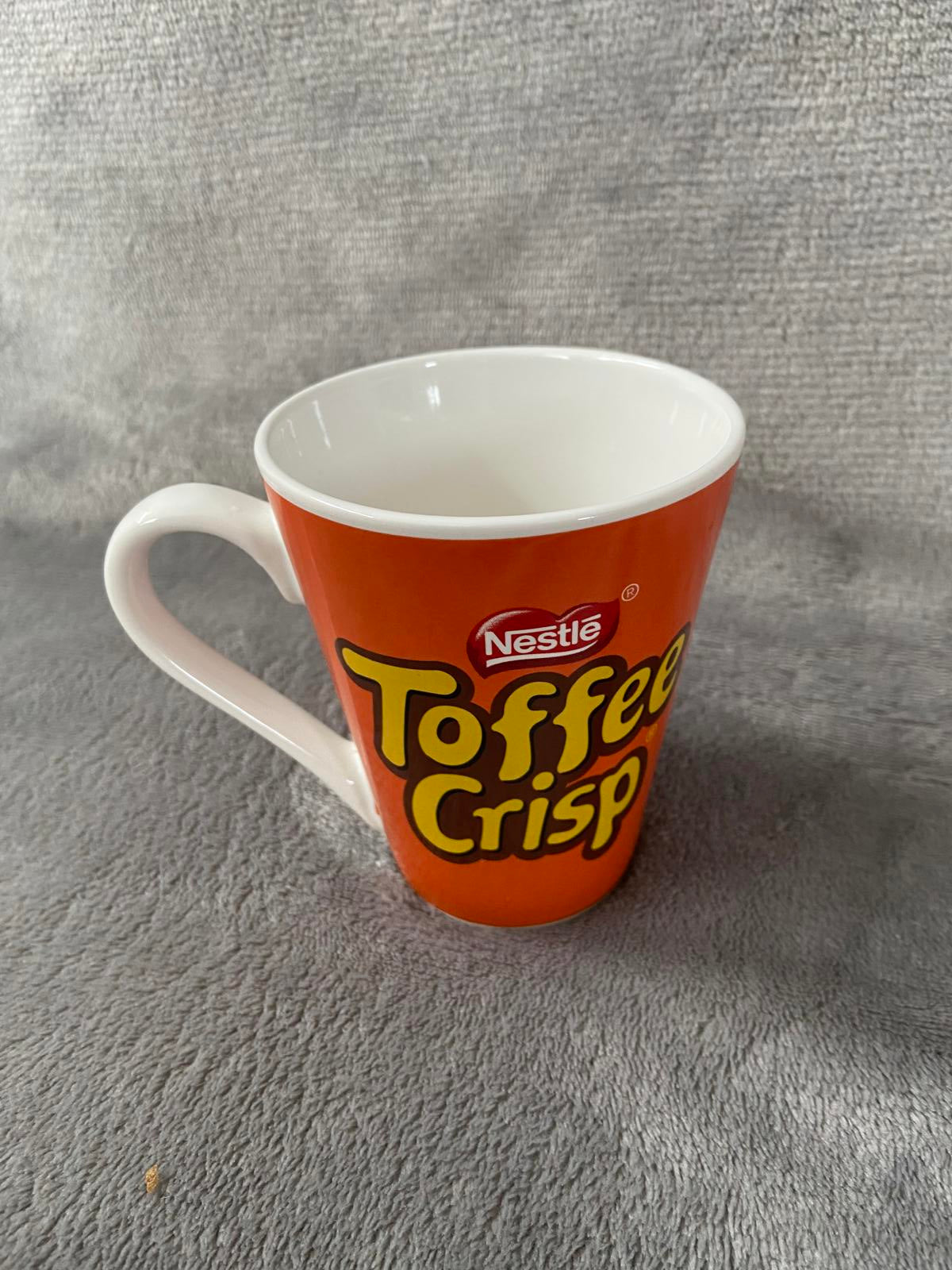 Vintage Nestle Toffee Crisp Orange Ceramic Mug Retro Confectionery Coffee Cup
