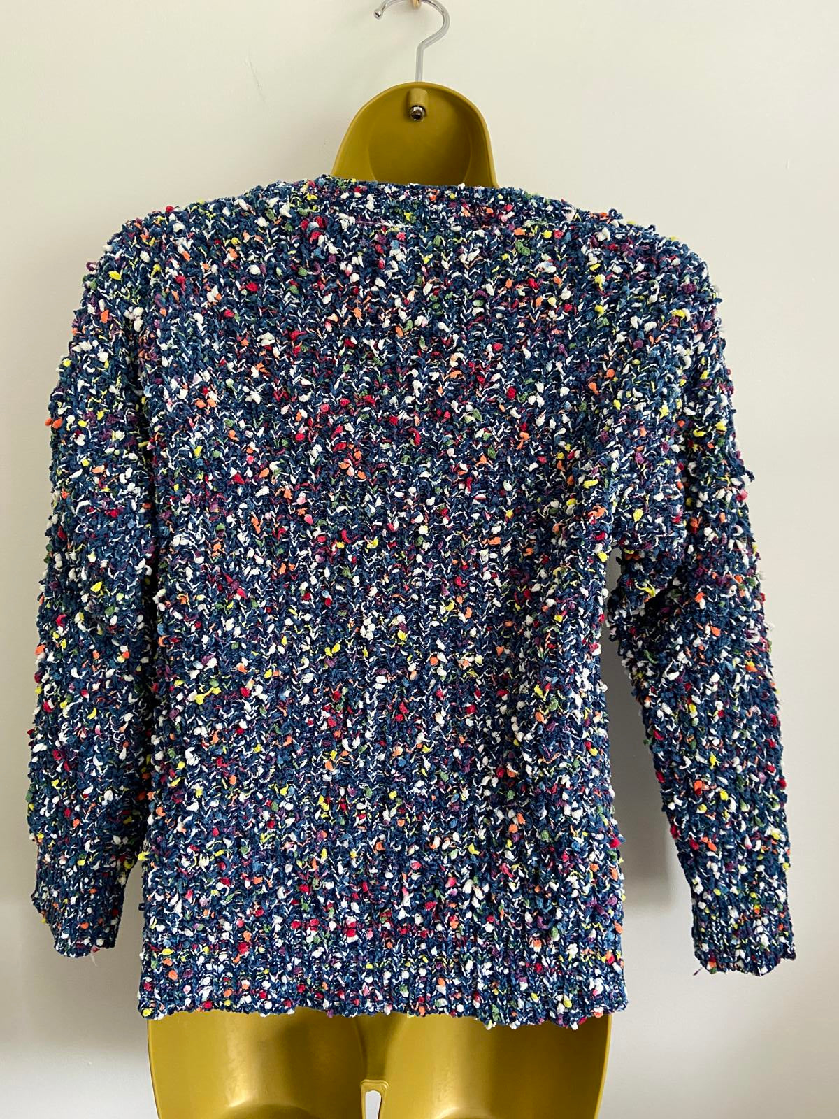 Salao Green Size XL Blue Multicoloured Fleck Soft Knit Jumper Pullover Sweater