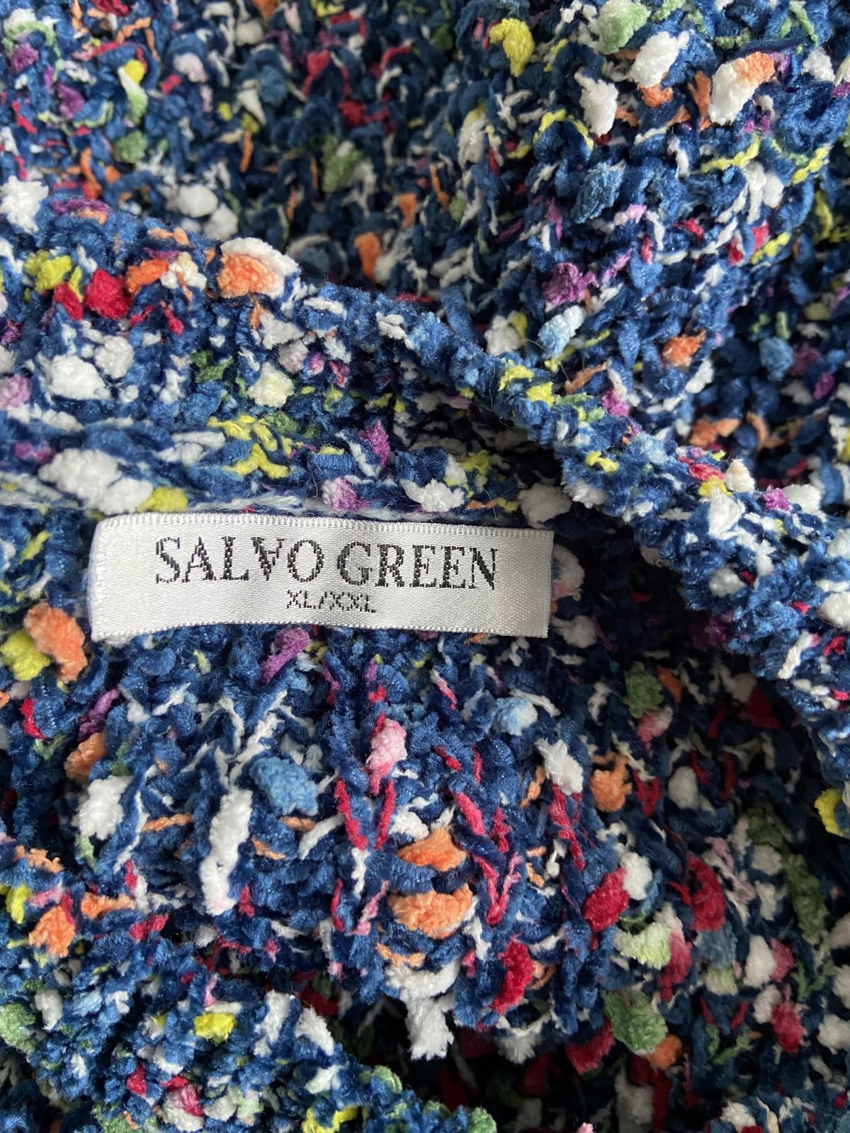 Salao Green Size XL Blue Multicoloured Fleck Soft Knit Jumper Pullover Sweater