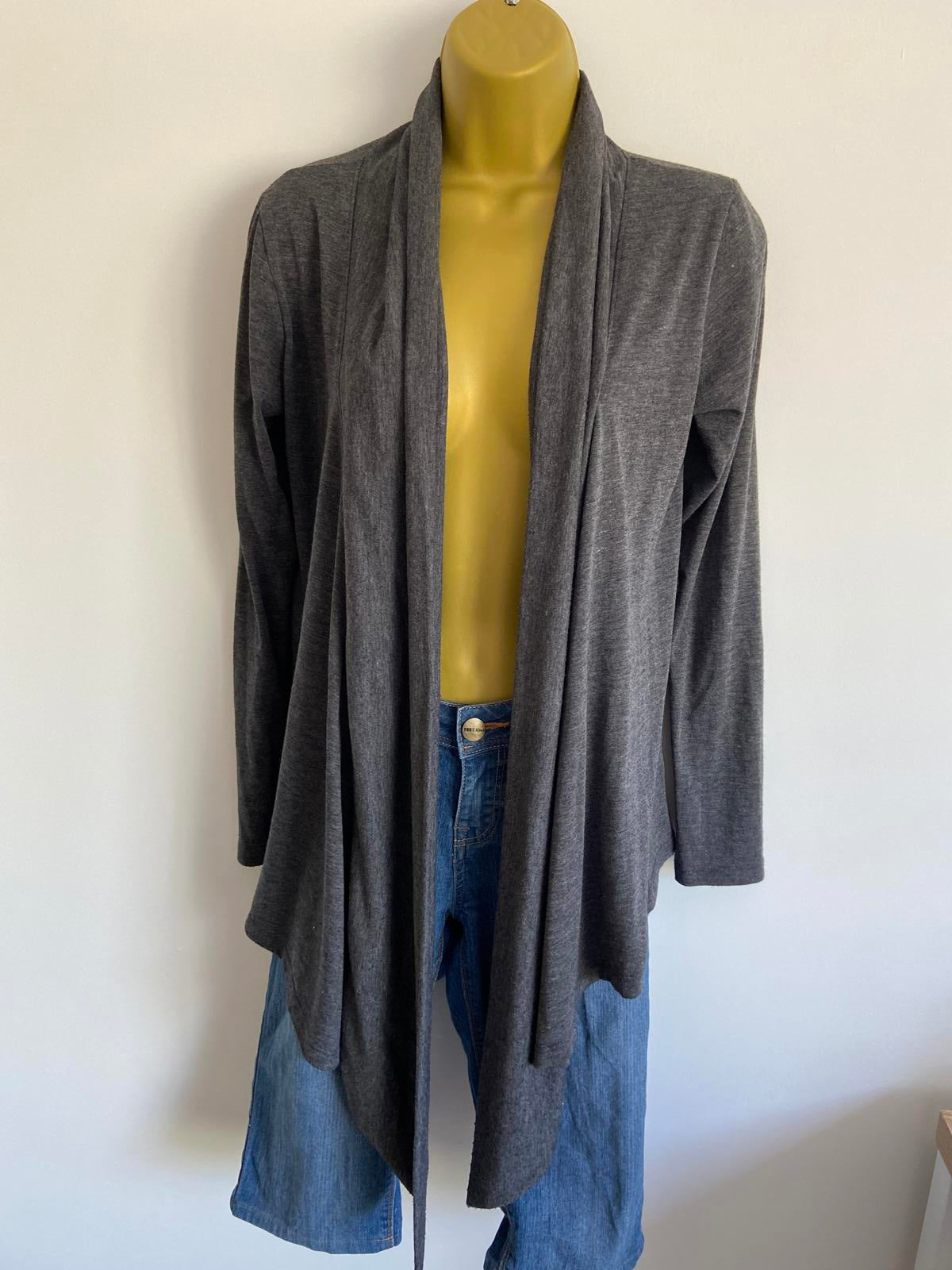 REVOLVER Los Angeles Dark Grey Open Front Cardigan - Small