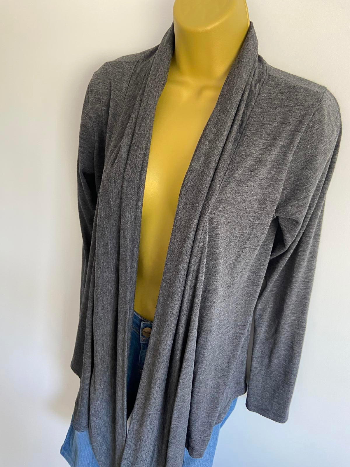 REVOLVER Los Angeles Dark Grey Open Front Cardigan - Small