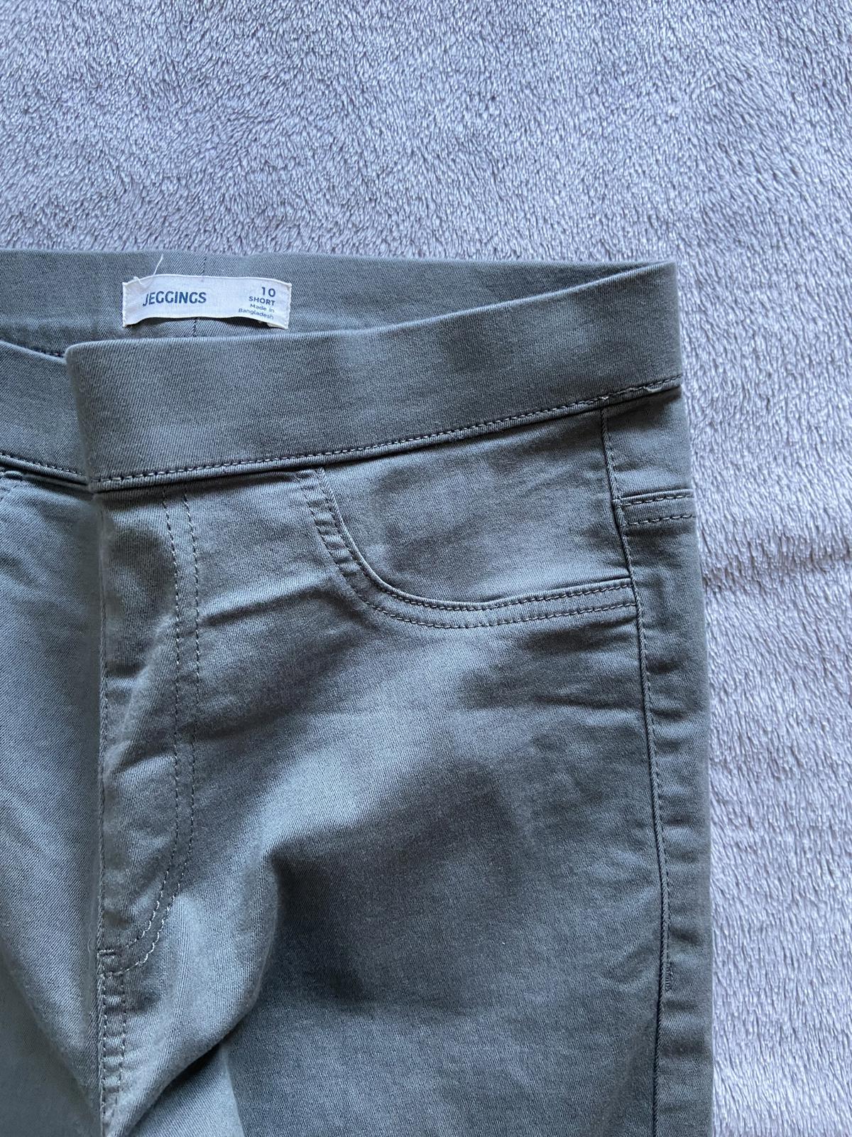 M&S Size 10 Short Dark Green Cotton Blend High Waste Elasticated Jeggings