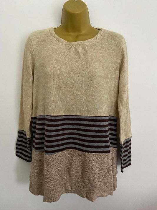 Pleasurable Journey Unique Colour Block Jumper/Sweater - Size S