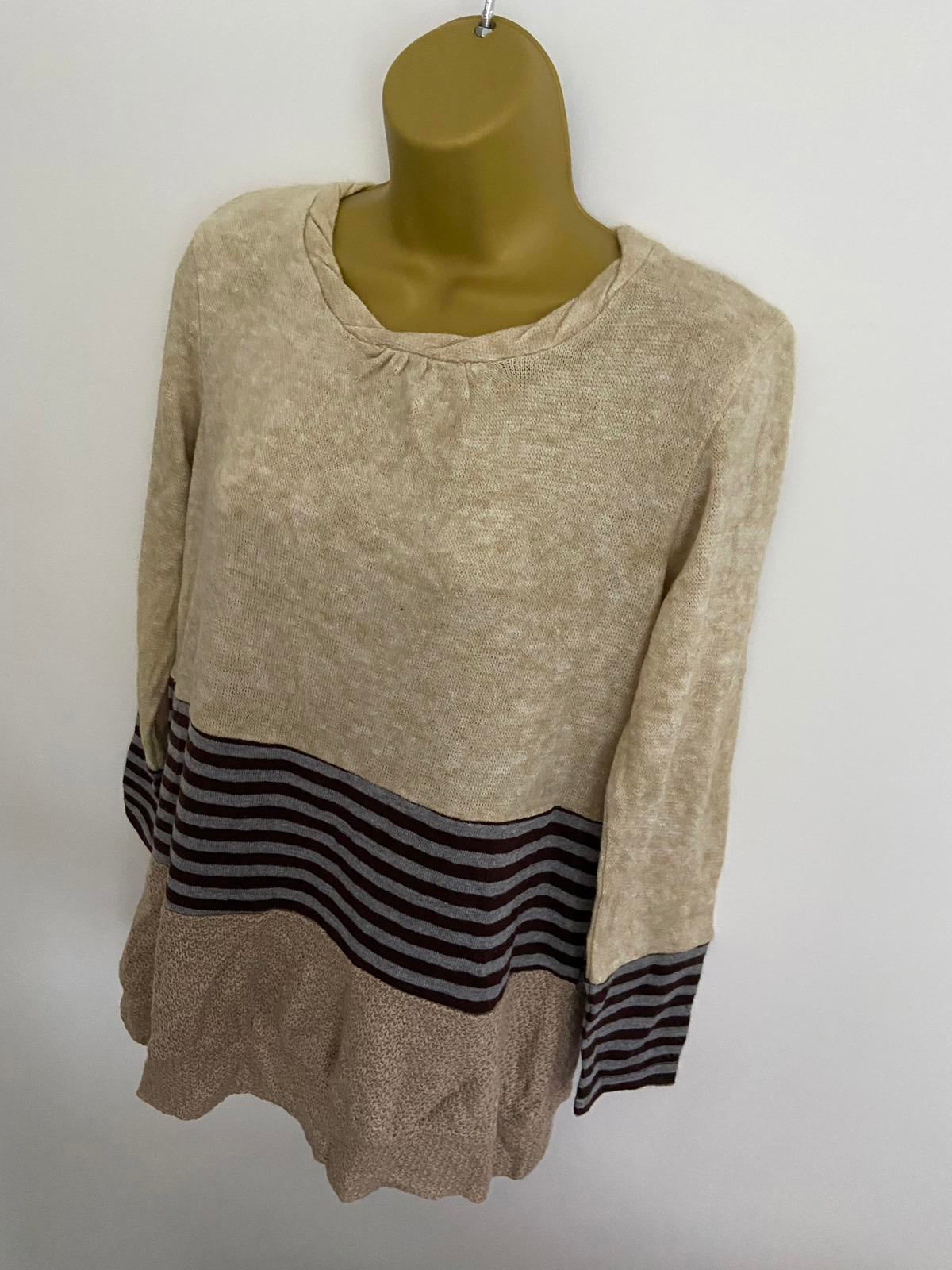 Pleasurable Journey Unique Colour Block Jumper/Sweater - Size S