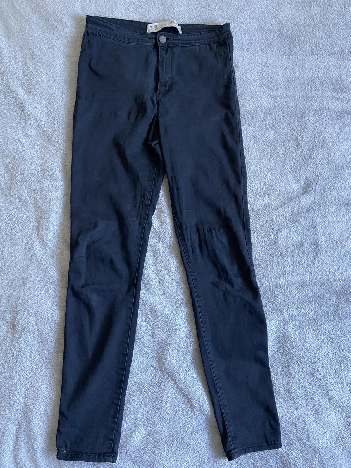 Denim & Co Size 10 Black Skinny Jeans 30L Cotton Blend High Waist Denim