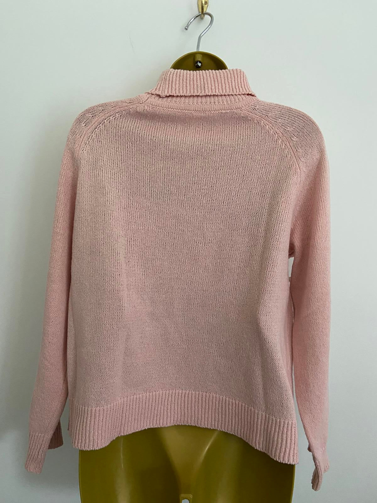 SHEIN Pink Roll Neck Turtleneck Jumper/Sweater - Size L, Excellent Pre-Loved