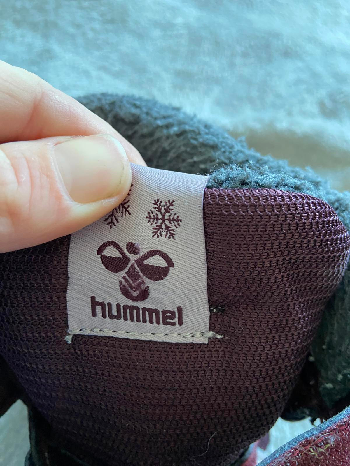 Hummel Kids Girls Size 2.5 Burgundy Purple High Top Velcro Winter Boots