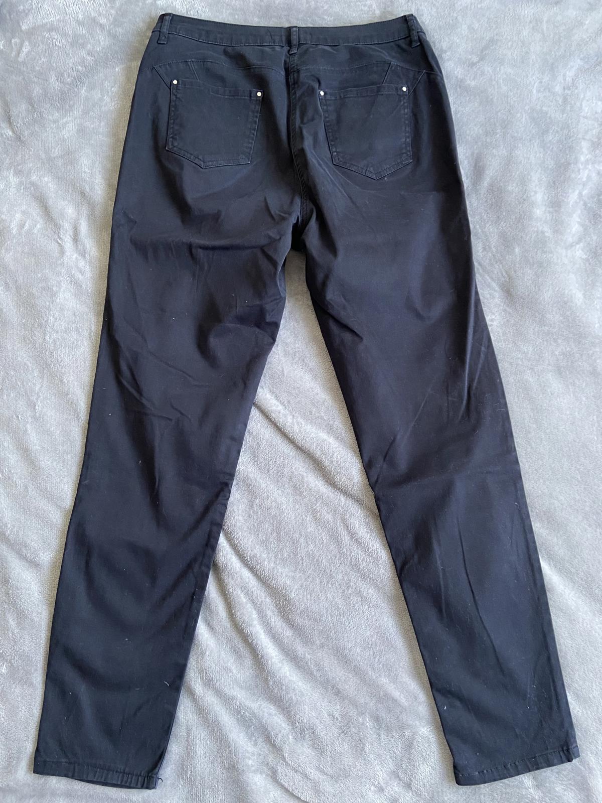 M&S Size 14 Regular Black Lightweight Cotton Stretch Denim Straight Leg Jeans