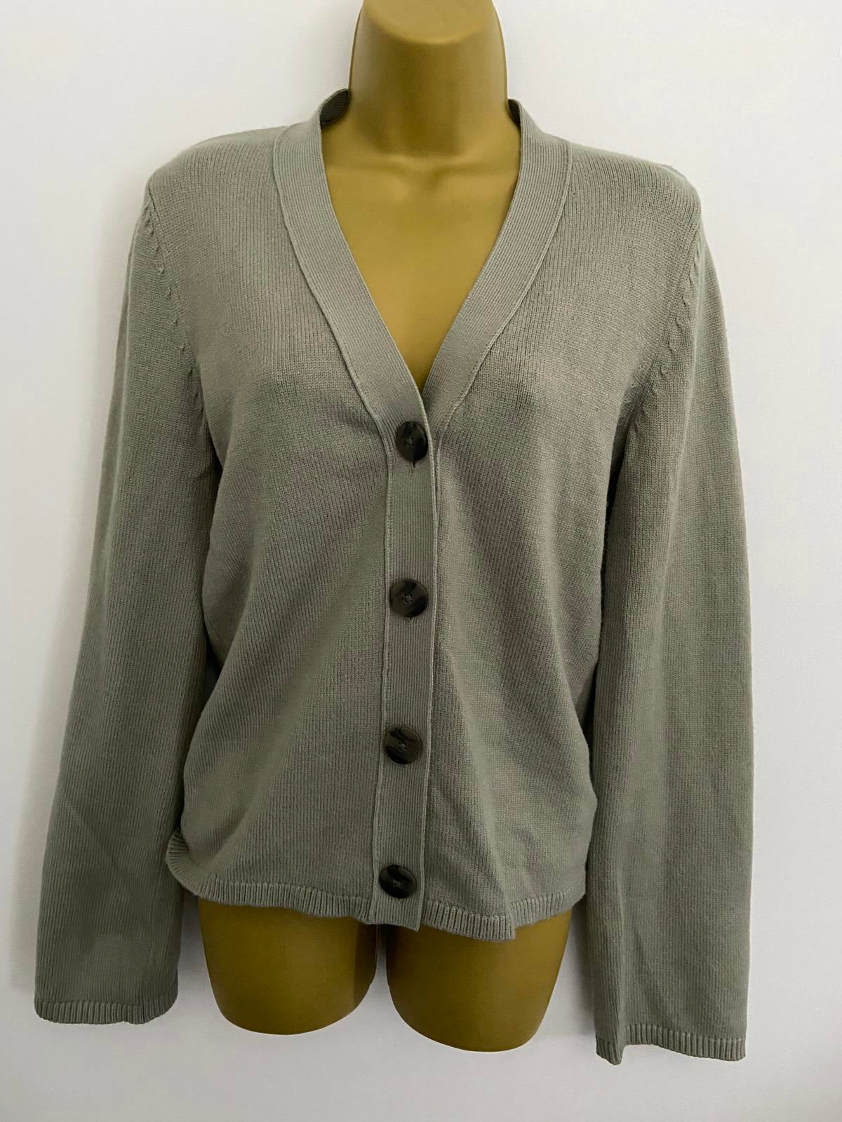 Next Light Green V-Neck Button Cardigan - Size XS, Excellent Pre-Loved