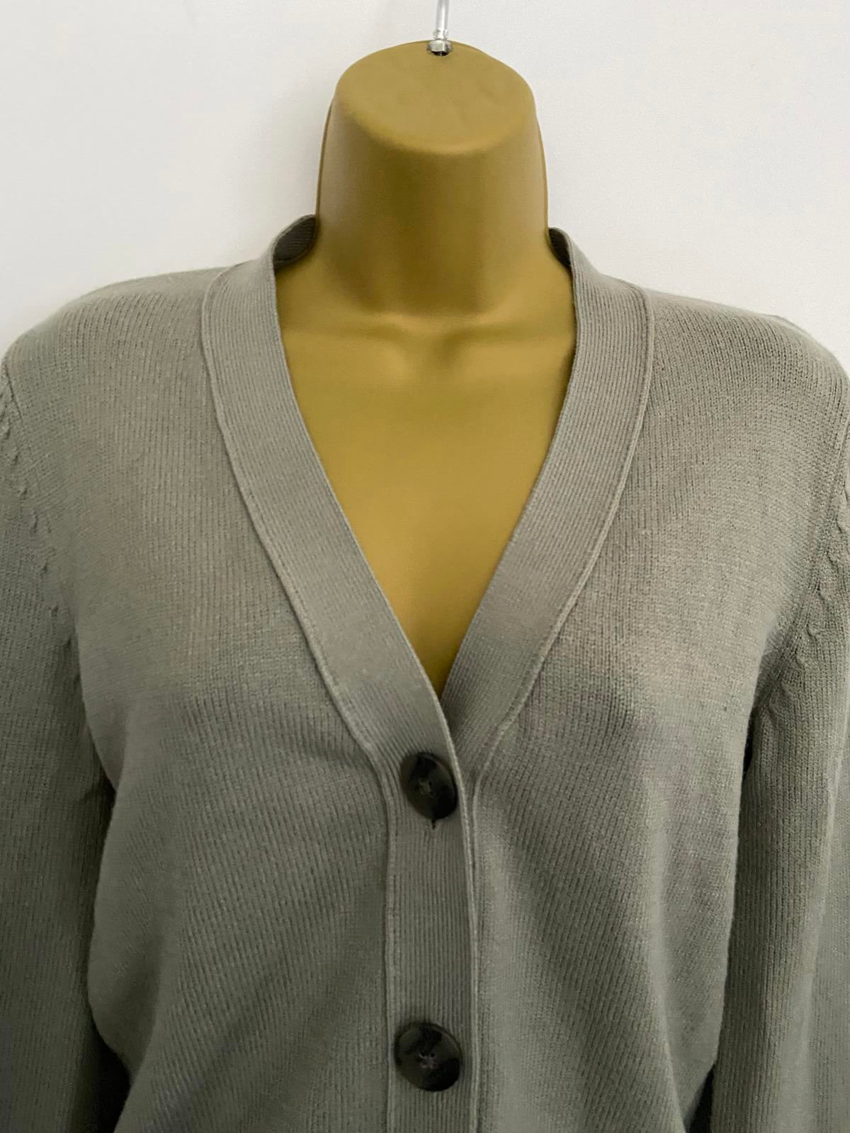 Next Light Green V-Neck Button Cardigan - Size XS, Excellent Pre-Loved