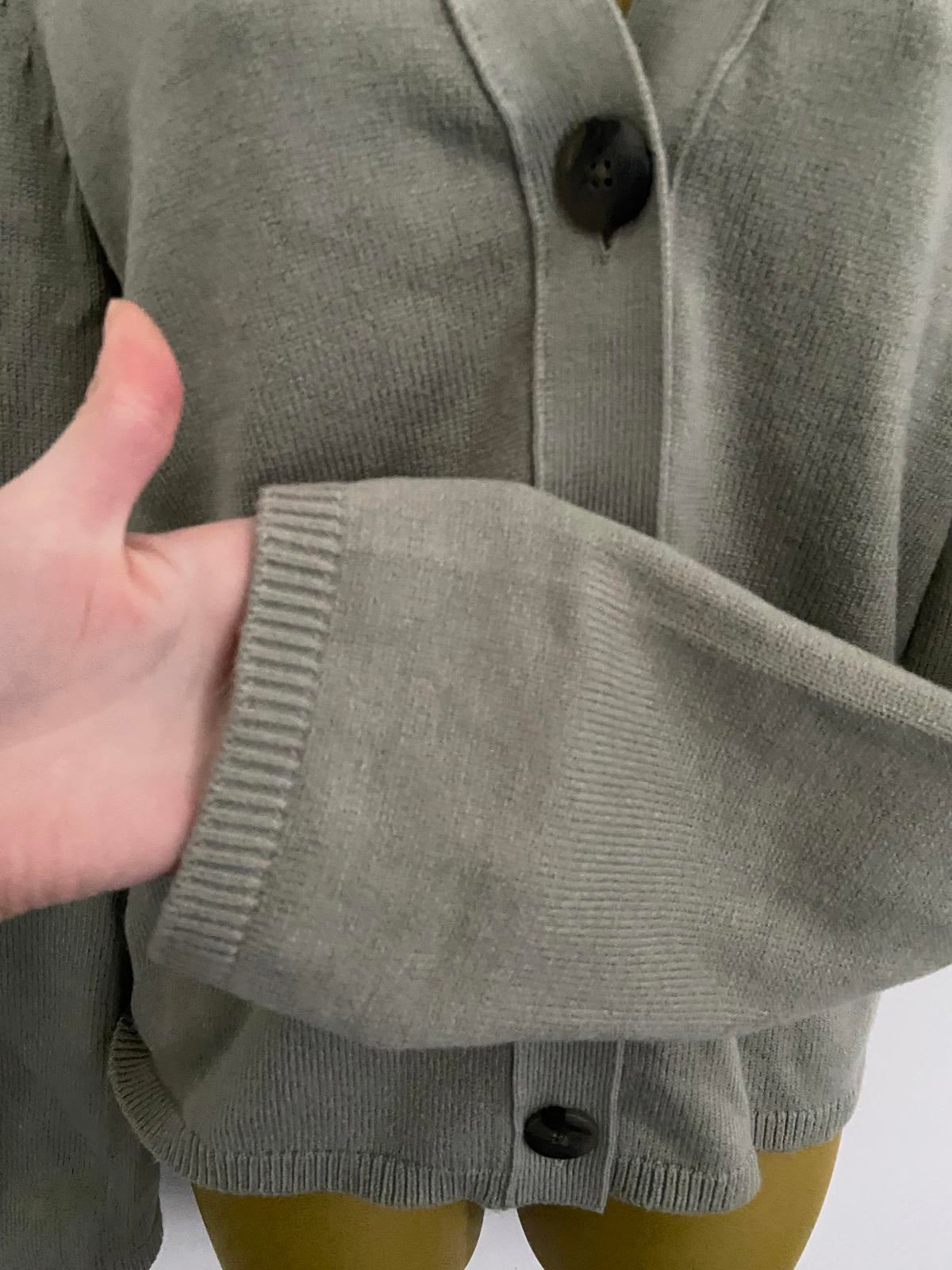 Next Light Green V-Neck Button Cardigan - Size XS, Excellent Pre-Loved