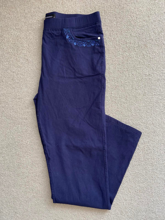 Just Elegance Size 16 Blue Embroidered Trousers with Sequins