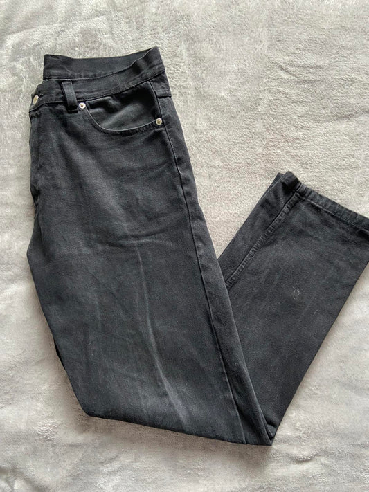 Edge Jeans Men's Size 34W 31L Black Heavyweight 100% Cotton Straight Leg Jeans