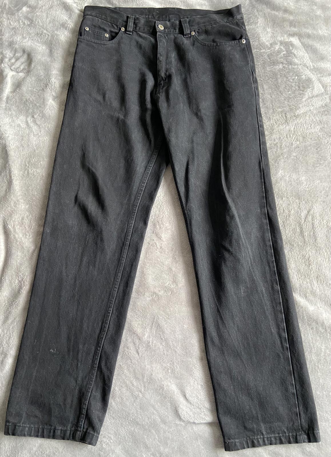 Edge Jeans Men's Size 34W 31L Black Heavyweight 100% Cotton Straight Leg Jeans