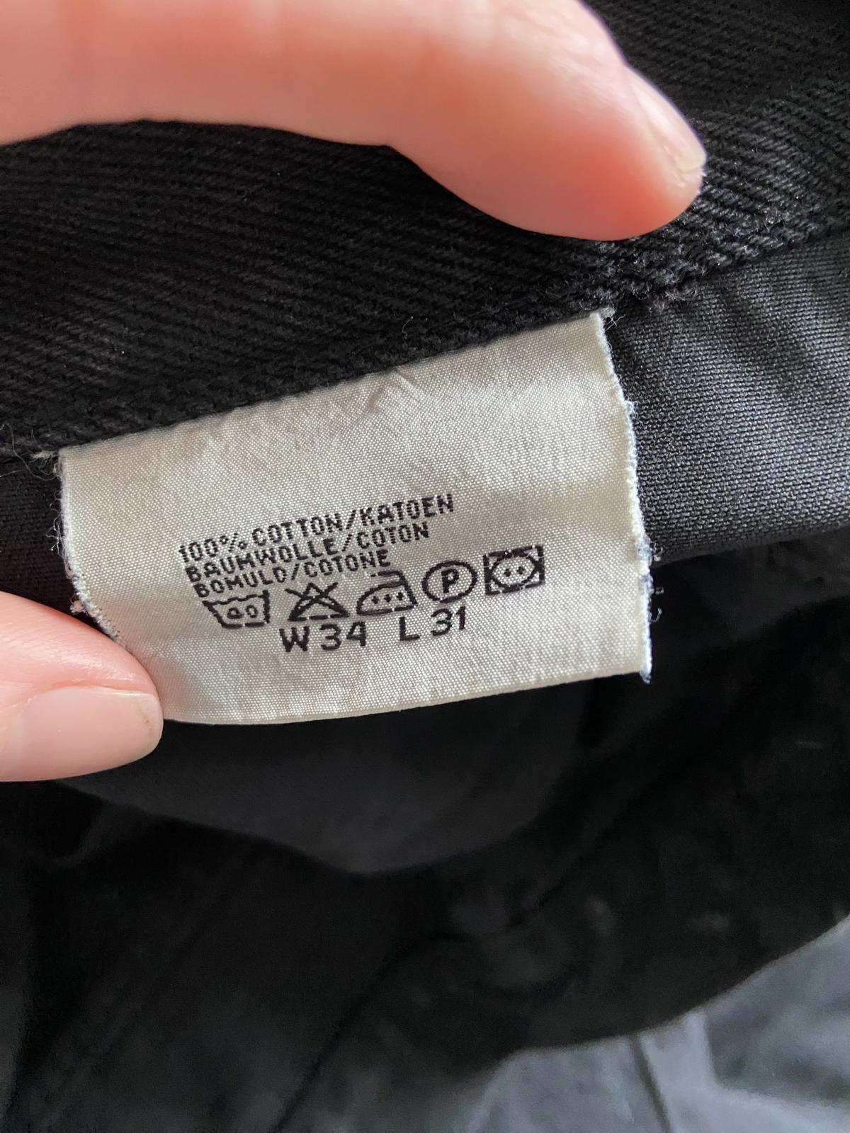 Edge Jeans Men's Size 34W 31L Black Heavyweight 100% Cotton Straight Leg Jeans