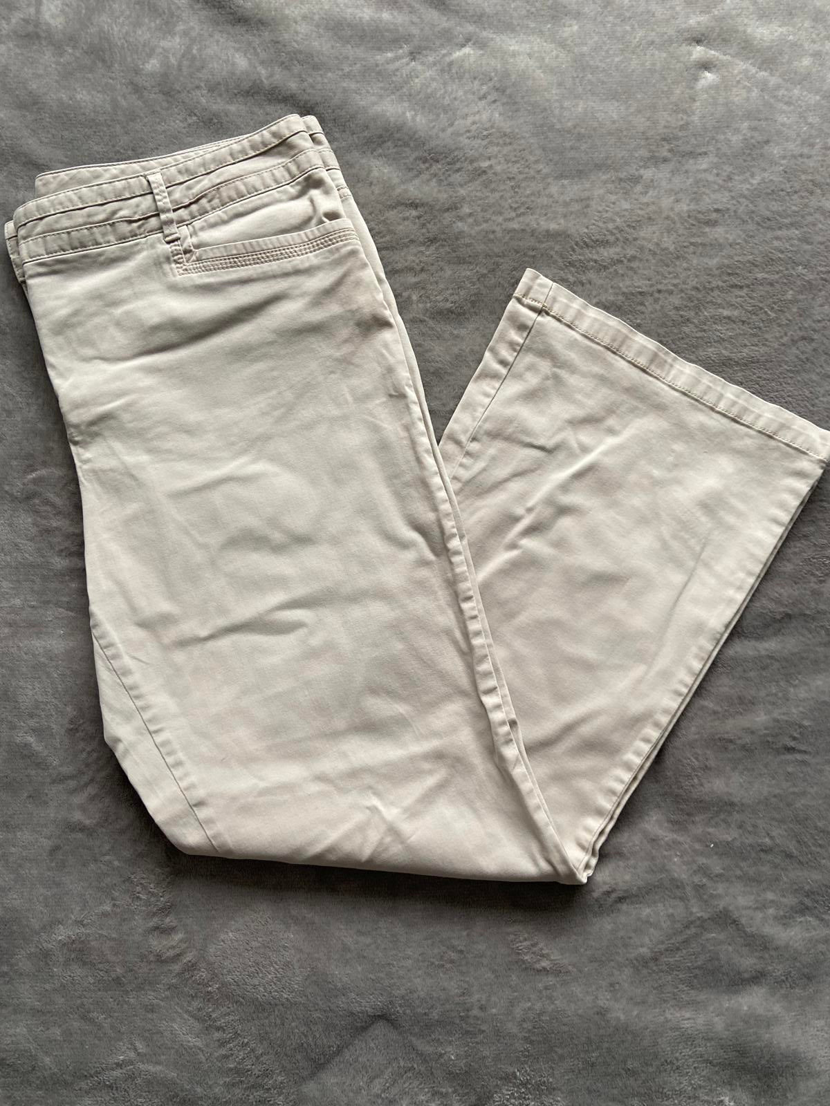 M&S Autograph Weekend Size 18 - 20 Beige Power Trousers Straight Leg 29" Leg