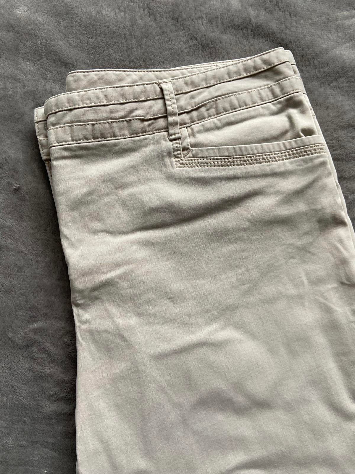 M&S Autograph Weekend Size 18 - 20 Beige Power Trousers Straight Leg 29" Leg