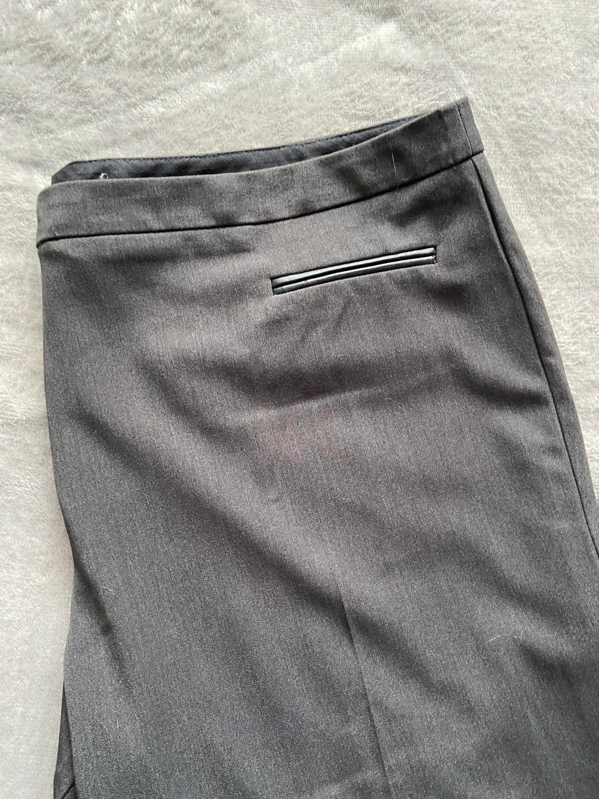 Size 20 Black Wide Leg Smart Trousers 29" Leg Faux Pocket Detail