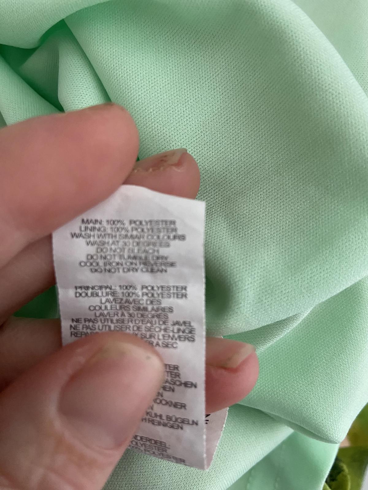 Nasty Gal Size 14 Blue Green Orange Abstract Stripe Strappy Back Mini Dress