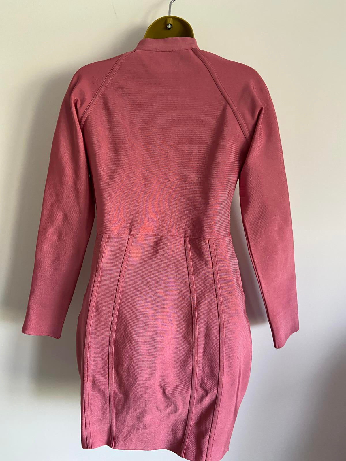 PrettyLittleThing Size 12 Pink Steampunk Corset Style Bodycon Mini Dress