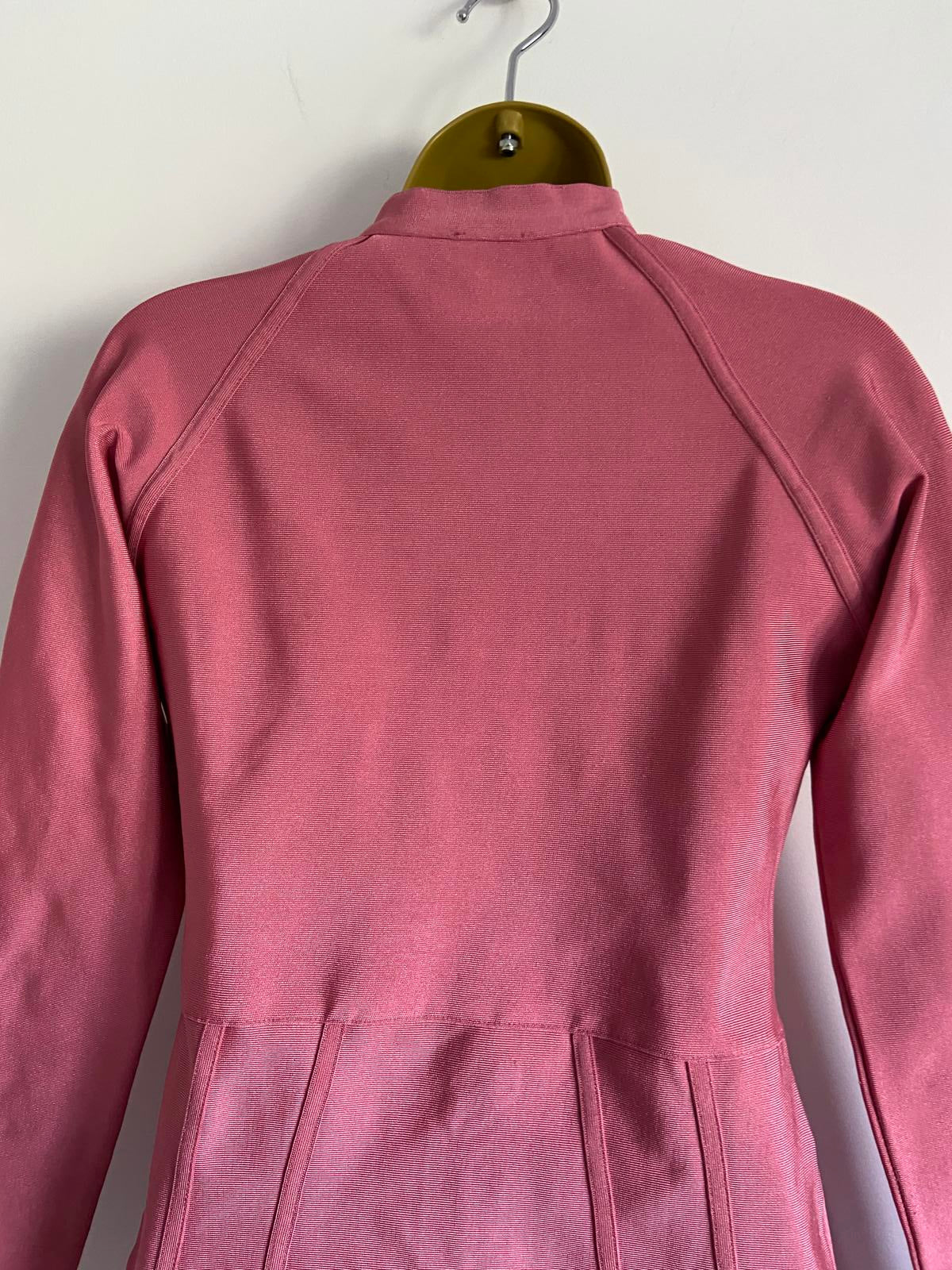 PrettyLittleThing Size 12 Pink Steampunk Corset Style Bodycon Mini Dress